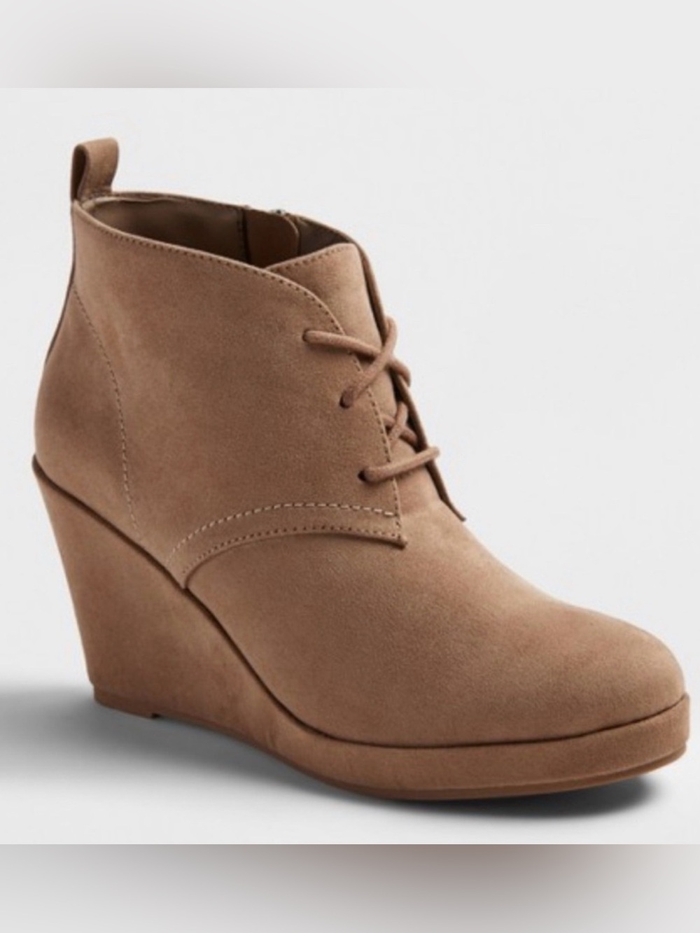 DV by Dolce Vita Tan Lace-Up Terri Wedge Booties 9.5 NWT